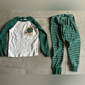 Green and White Kids Pajamas